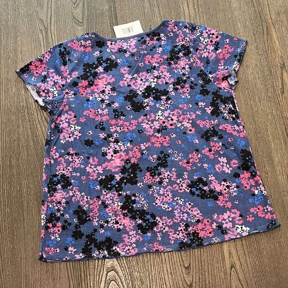NWT Jenna Lynn Sleepwear Top Blue Floral Print Size M - Picture 5 of 5